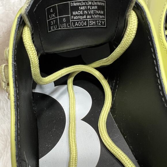 DR MARTENS 1461 FLOWER OXFORDS FLWR GREEN SIZE 6 SHOES LOAFERS FLORAL - Picture 6 of 7